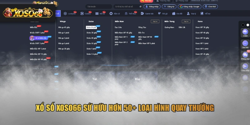 Xổ số XOSO66 sử hữu hơn 50+ loại hình quay thưởng